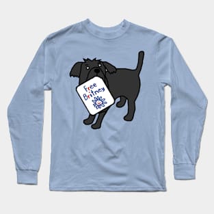 Cute Dog with Free Britney Sign Long Sleeve T-Shirt